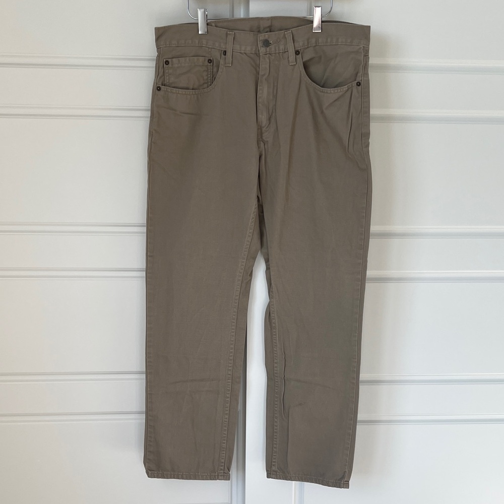Mens Levi's 559 Relaxed Straight Fit Jeans Tan Khaki 34x30  👖✨
